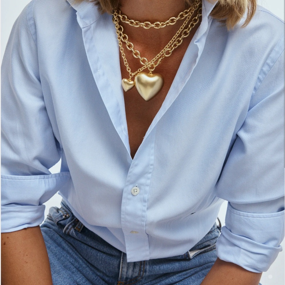 Roxanne Assoulin The Puffy Heart Necklace Extender in Gold - Picture 3 of 3